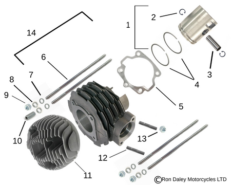 Cylinder Assembly Vespa T5