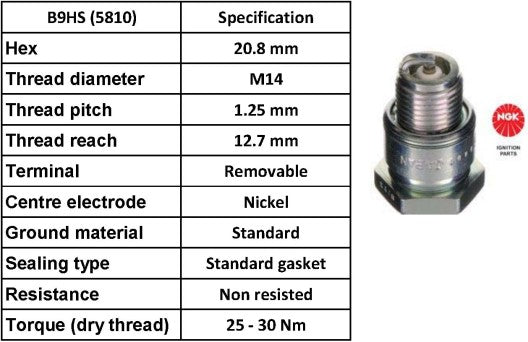 NGK Spark Plug B9HS