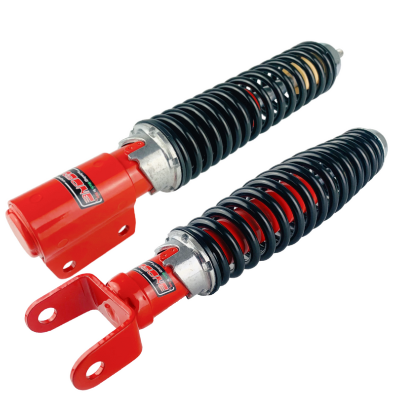 Carbone Sport Vespa Front & Rear Shock Absorber Black & Red PX, T5