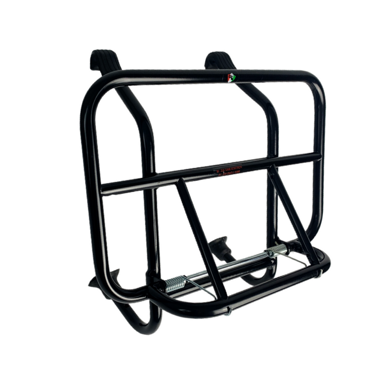 Cuppini Vespa Black Front Rack PX, T5, V50, PV125, ET3, Vespa Rally, Sprint, TS, GT, GTR, Vespa Lambretta LI, LIS, SX, TV, DL, GP -