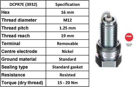 NGK Spark Plug DCPR7E