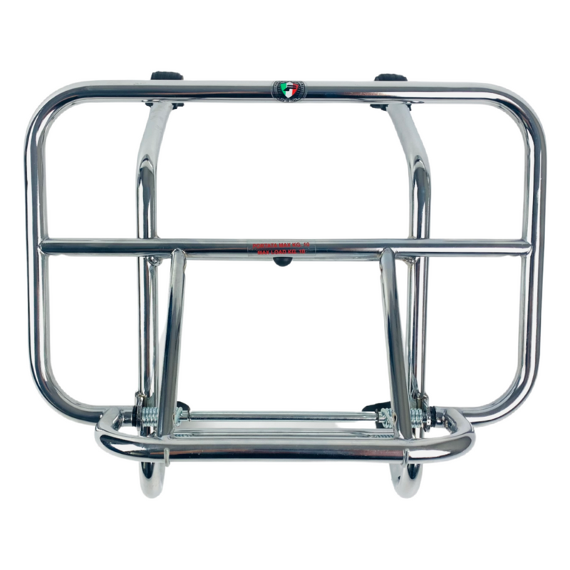 Cuppini Vespa Chrome Front Rack PX, T5, V50, PV125, ET3, Vespa Rally, Sprint, TS, GT, GTR, Vespa Lambretta LI, LIS, SX, TV, DL, GP -